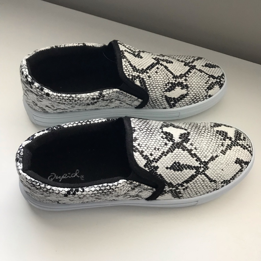 Slip on snakeskin sneakers